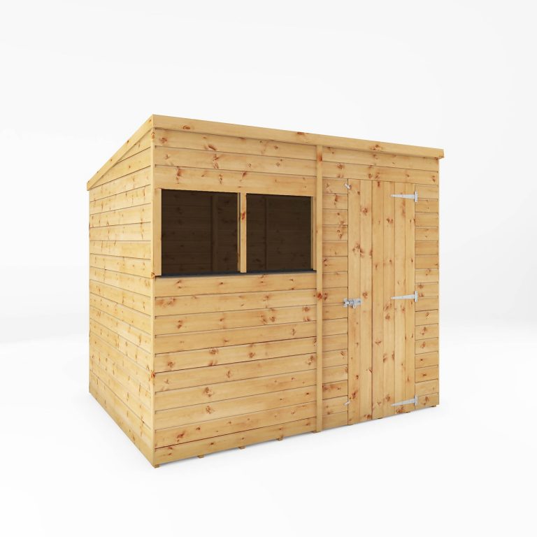 Mercia 8ft x 6ft Premium Shiplap Pent Shed with installation