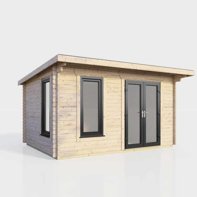 4.4m x 3.2m Oren Countess Log Cabin with wooden design