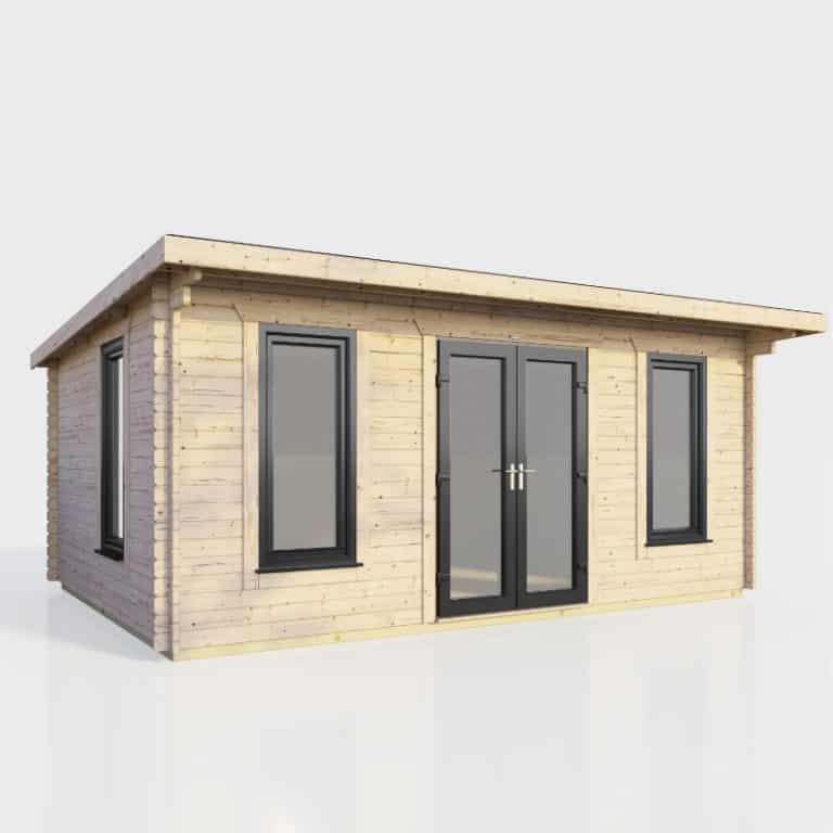 5.6m x 3.8m Oren Countess Log Cabin with wooden design