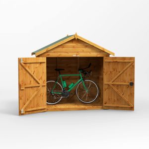 3x6_apex_bike_shed_open_with_bike