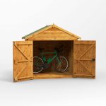 4x6_apex_bike_shed_open_with_bike