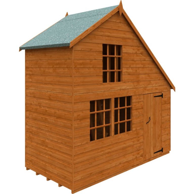 4x8w two-storey shiplap timber clubhouse playhouse for children