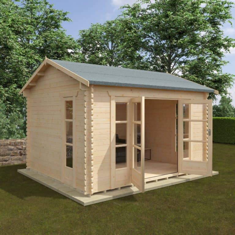 Redlands 4.2m x 3.6m St Annes Log Cabin with wooden design