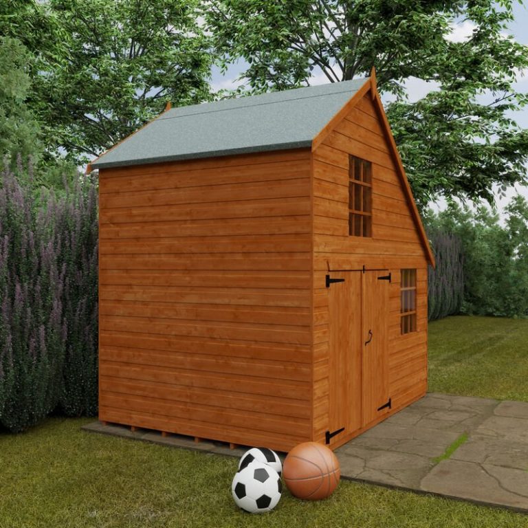 6x8w two storey shiplap timber club garage playhouse for children