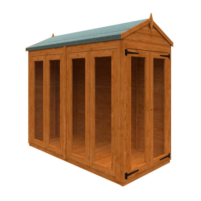 Redlands 4'x8' Macaw Summer House - spacious outdoor shelter for macaws with vibrant design and durable construction.