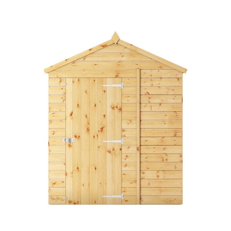 Adley 10' x 6' premium windowless shiplap modular apex shed for secure outdoor storage.