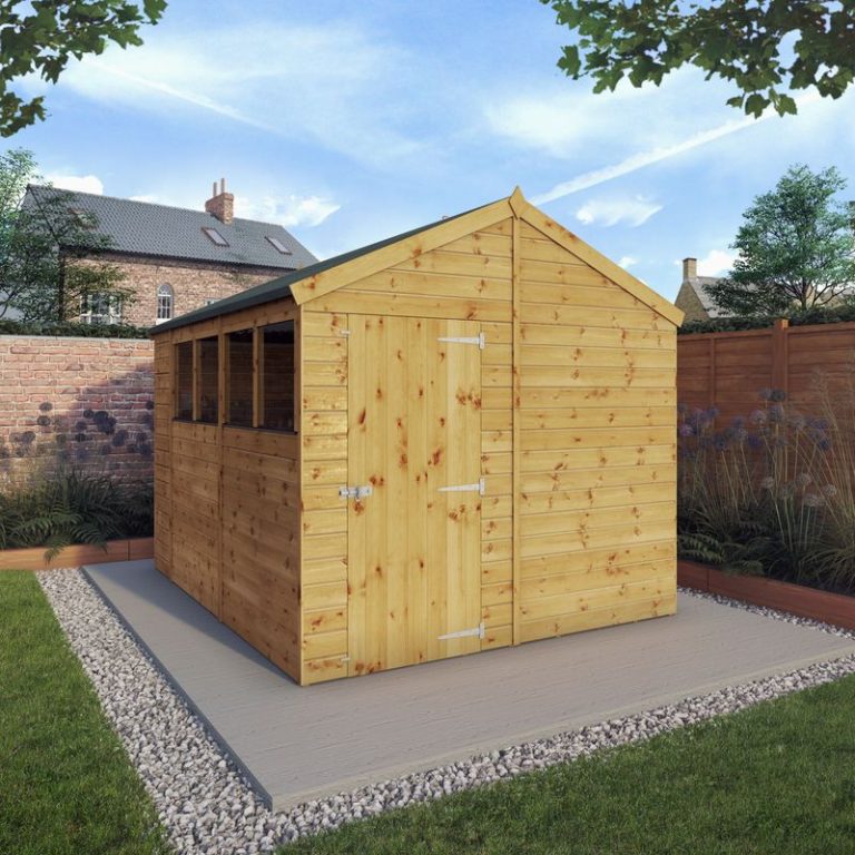 Adley 10' x 8' premium shiplap modular apex shed with a stylish design