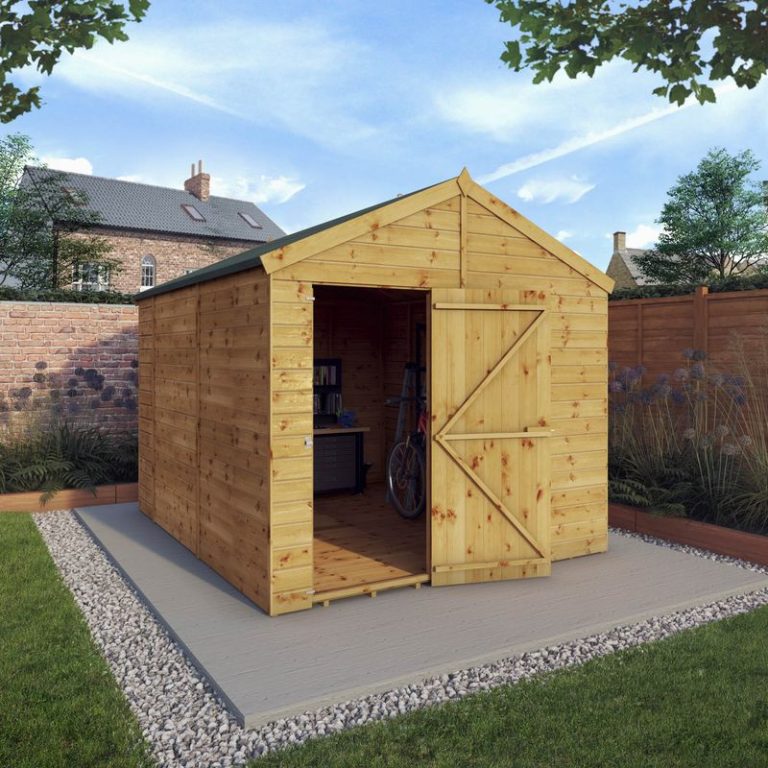 Adley 10' x 8' premium windowless shiplap modular apex shed