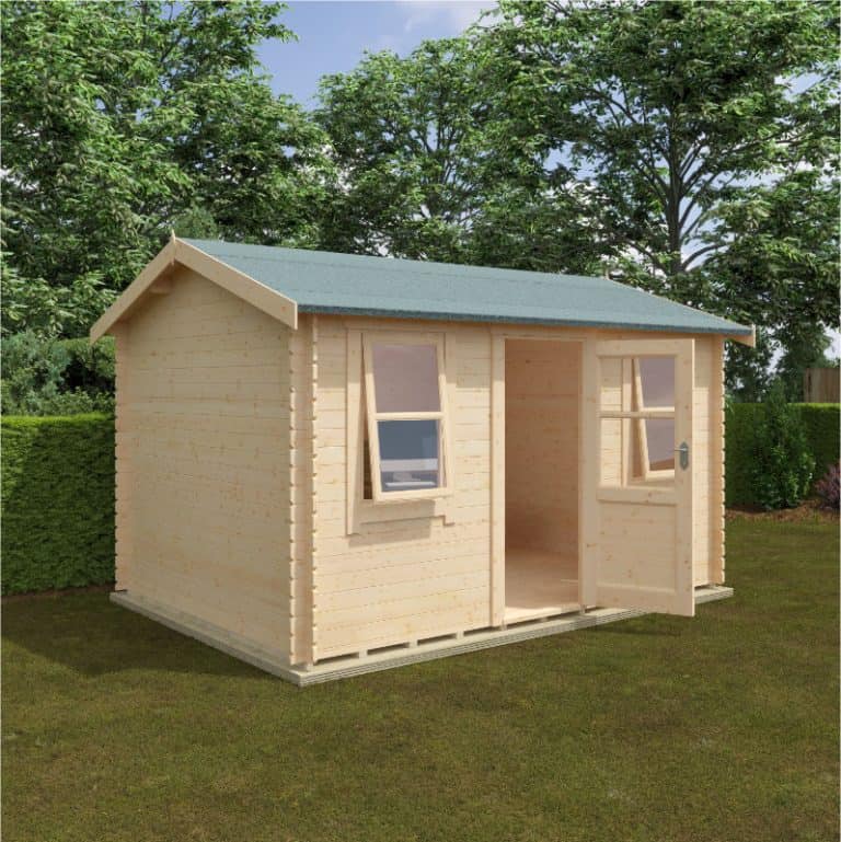 Redlands 4.2m x 3m Torrey Log Cabin with wooden design and spacious layout