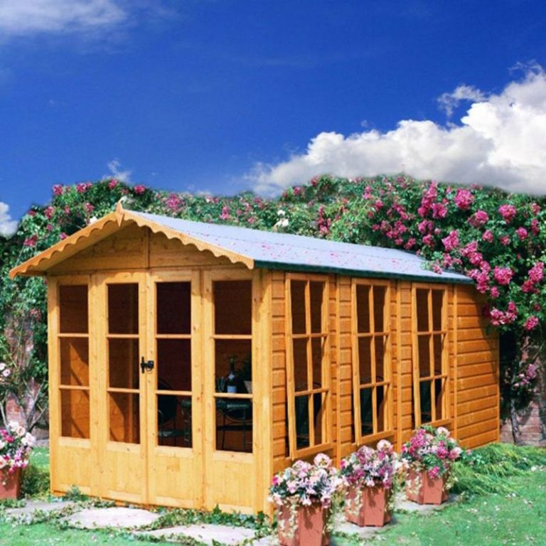 7' x 13' Shire Westminster Summer House with wooden structure