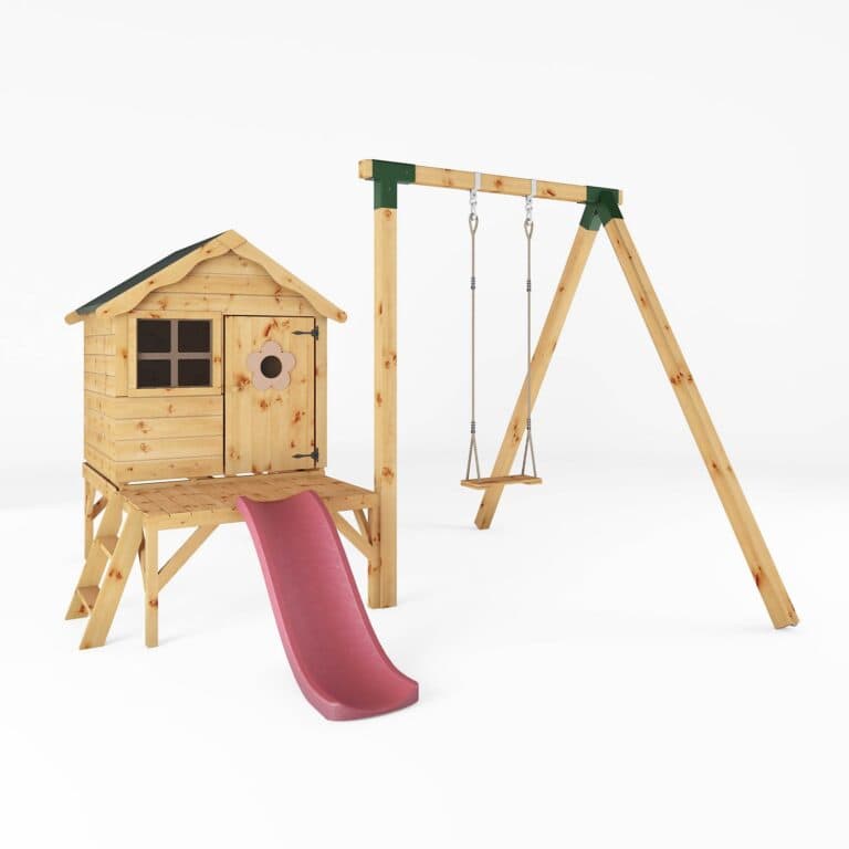 Mercia 4ft x 4ft snug wooden playhouse with tower for kids