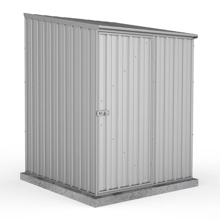 5' x 5' Absco space saver pent metal shed in zinc finish