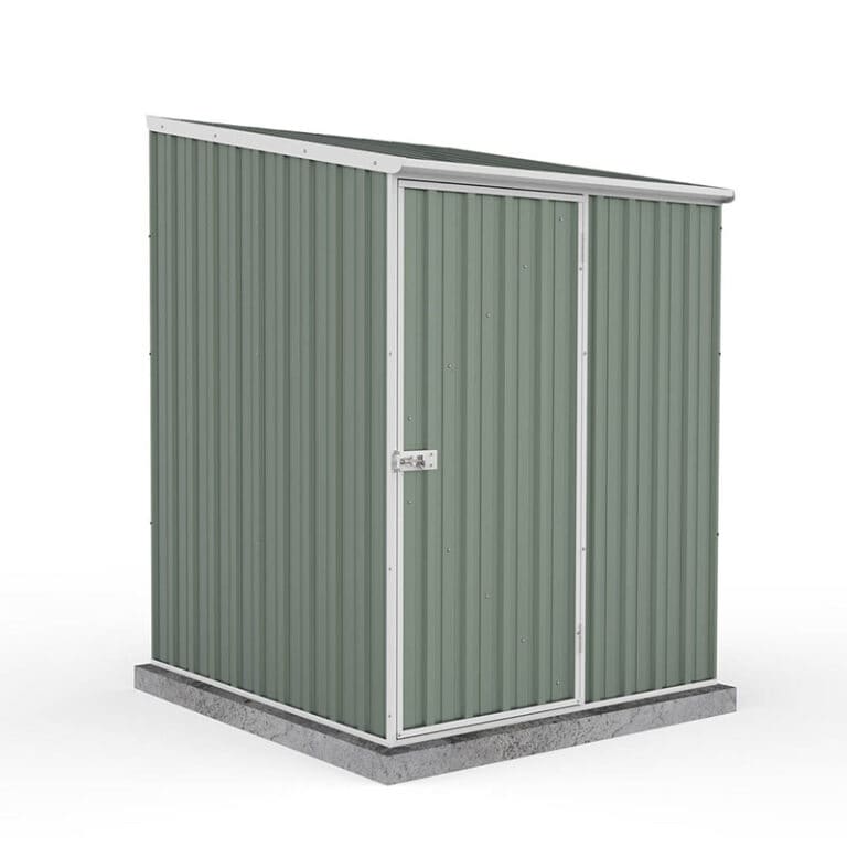 5'x5' Absco Space Saver metal shed in pale eucalyptus