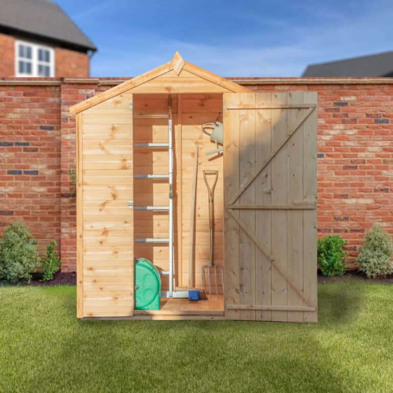 Adley 3' x 5' premium windowless shiplap apex shed for outdoor storage