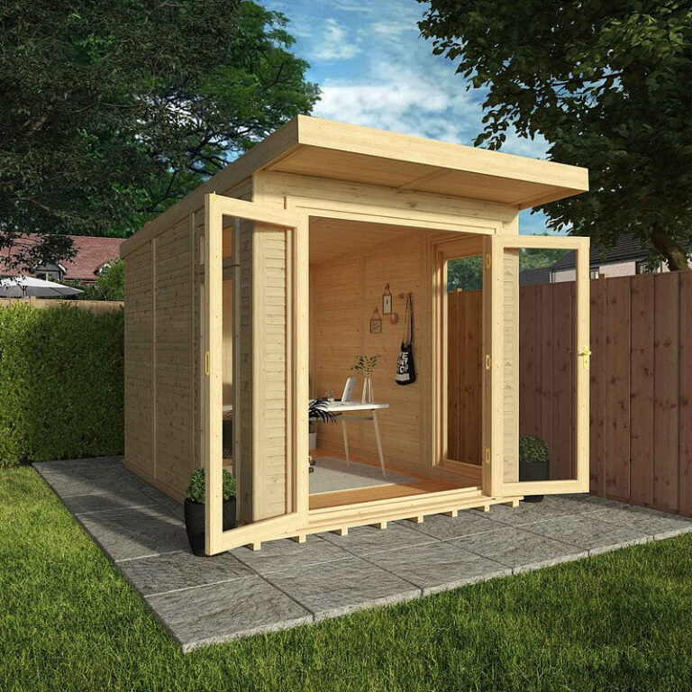 2 x 3m insulated garden room with large windows