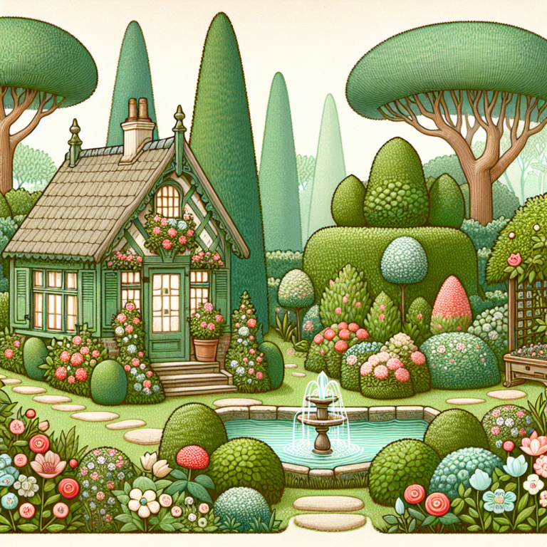 Summer house surrounded by professionally designed landscaping