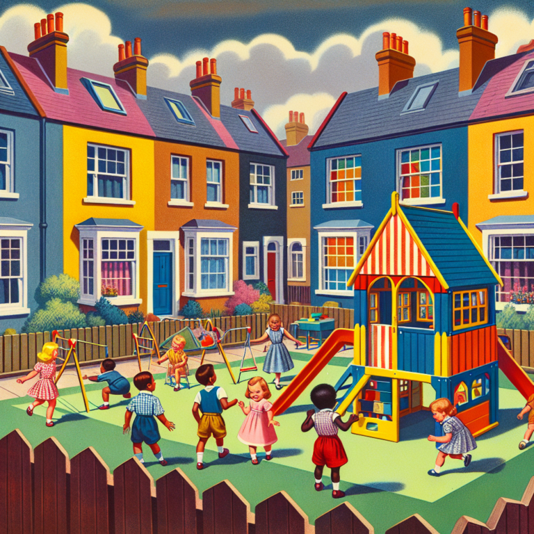 UK law book open next to a built elevated playhouse