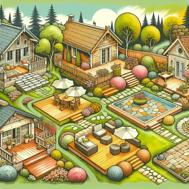 Variety of outdoor flooring options for summer houses