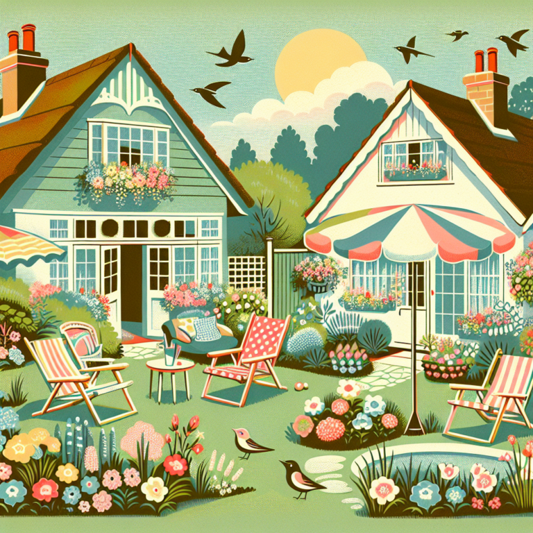 Colourful summer houses and vibrant garden designs