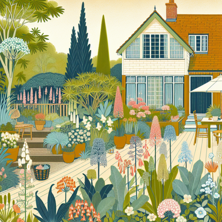 Variety of top 10 best plants beautifying a summer house