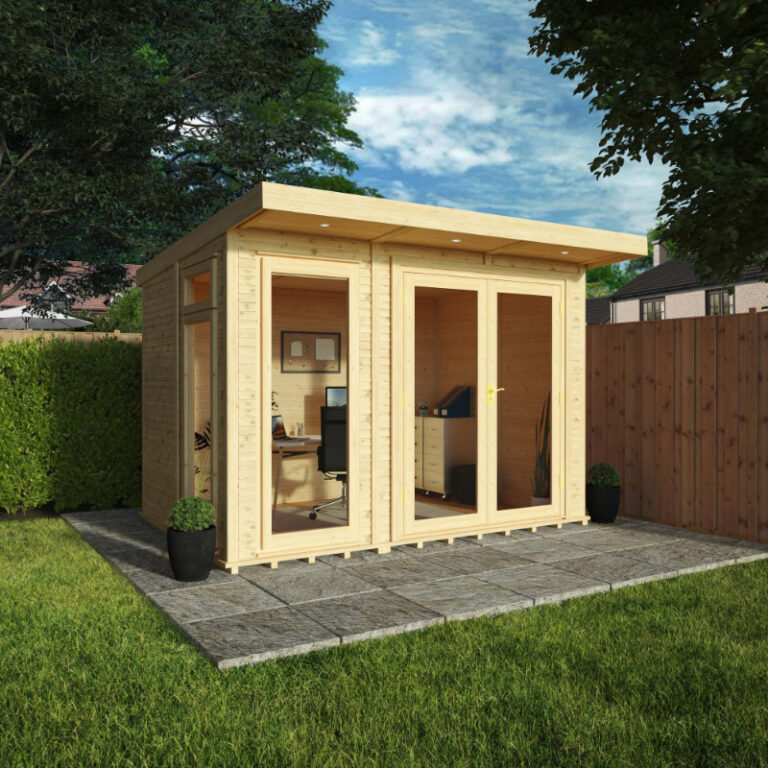 Adley 3m x 2m Insulated Garden Room with double doors and modern design.