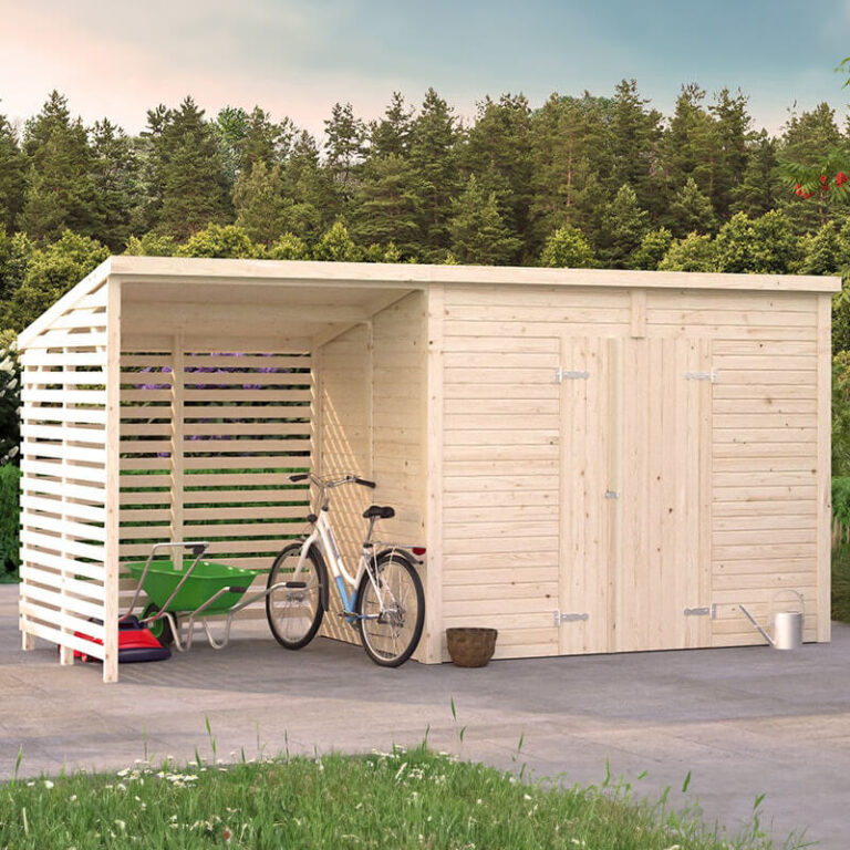 Elegant Palmako Leif Wooden Shed to enhance your garden aesthetics.