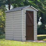 4' x 6' Palram Canopia Tan Skylight Shed - Robust and Stylish Garden Storage