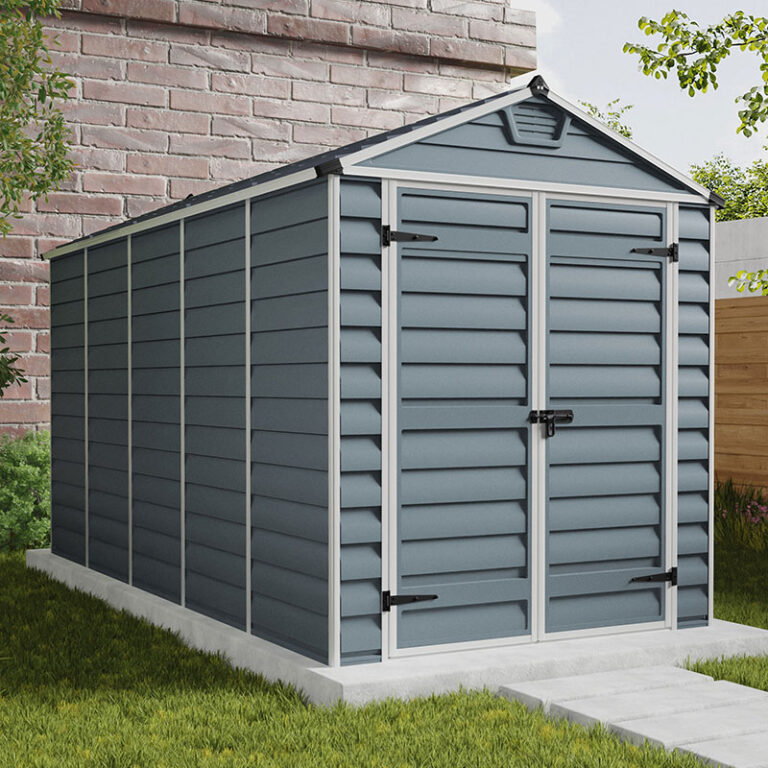 6' x 12' Palram Canopia Grey Skylight Shed: Durable and Stylish Storage Solution