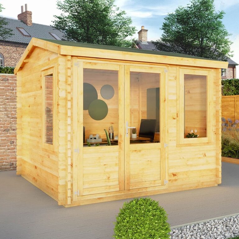 Mercia Elite 3m x 3m Double Glazed Garden Office Log Cabin.