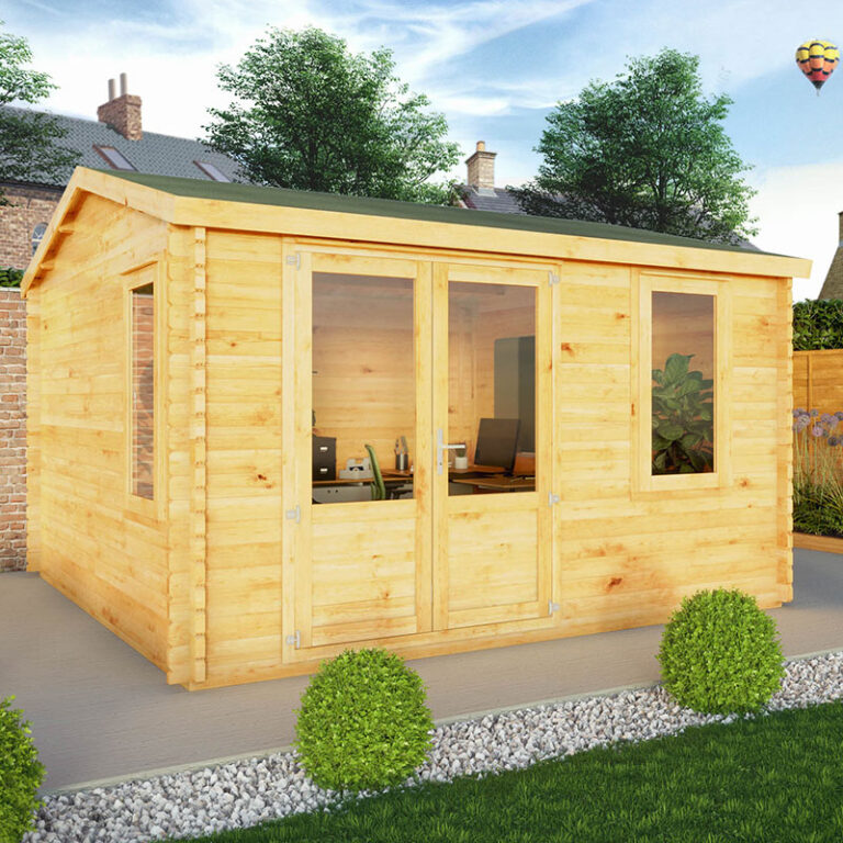 Mercia Elite 4m x 4m Double Glazed Garden Office Log Cabin - Stylish design and durability