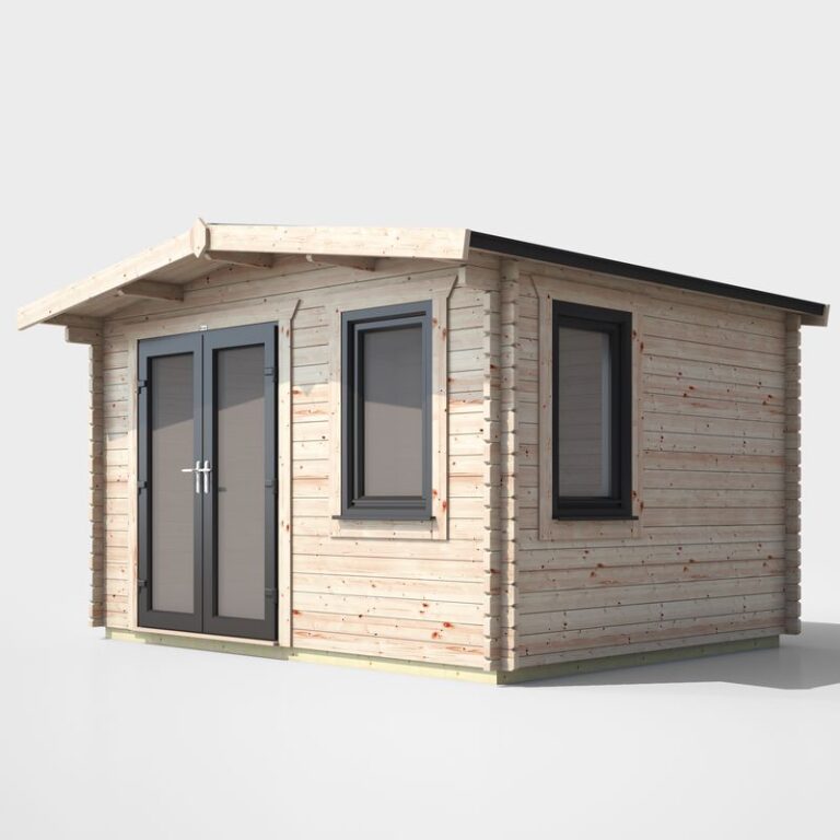 Oren 10' x 12' Marquess Log Cabin with toughened glass windows