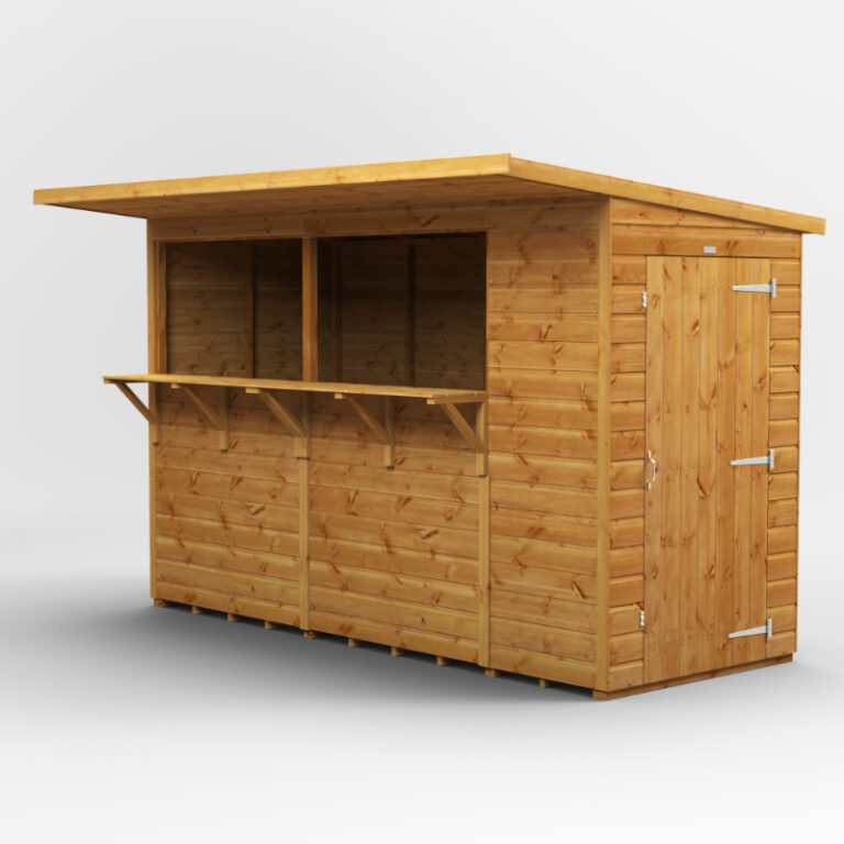 Oren 10' x 4' Modular Shiplap Pent Pub Shed with serving hatch