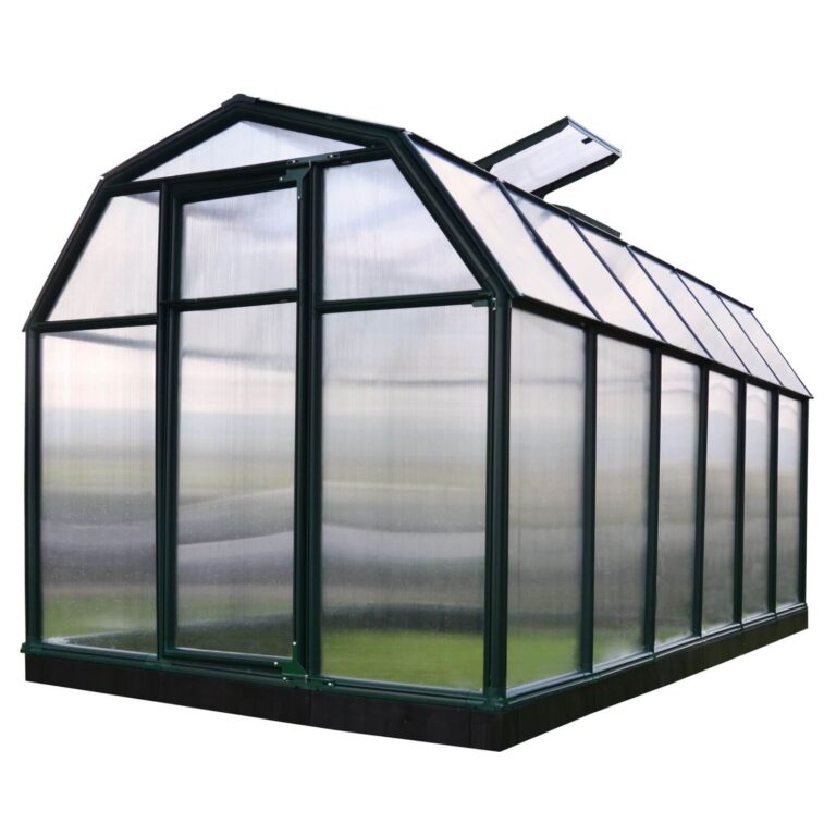 Palram Canopia Eco Grow Greenhouse 6X12 Green with twin wall polycarbonate construction.