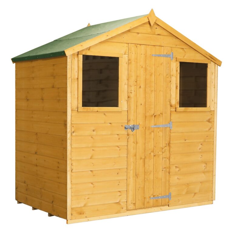 Mercia 4 x 6ft Shiplap Apex Shed showcasing its robust frame and stylish appearance.