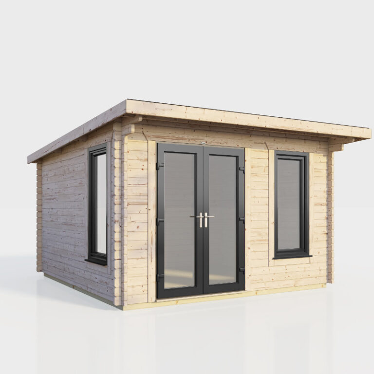 Oren 12' x 10' Countess Log Cabin with PVC doors and windows