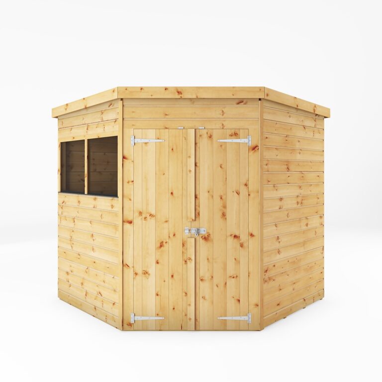 Mercia 7ft x 7ft Premium Shiplap Corner Shed - ideal for small gardens