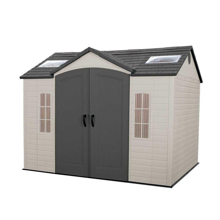 Lifetime 10 x 8ft Outdoor Storage Shed product image.