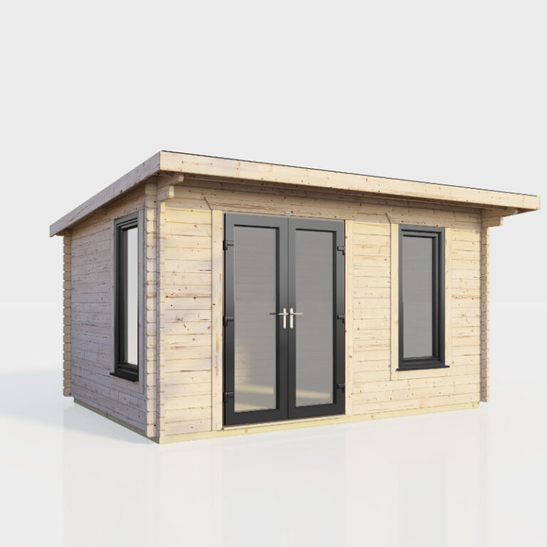 Oren 14' x 8' Countess Log Cabin 44mm - Stylish and functional outdoor space.