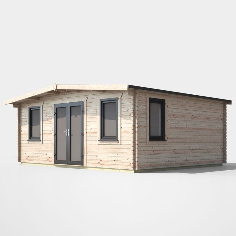 Oren 16' x 18' Marquess Log Cabin 44mm With Tilt and Turn Windows