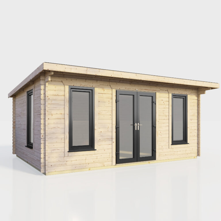 Oren 18' x 10' Countess Log Cabin with tilt and turn windows.