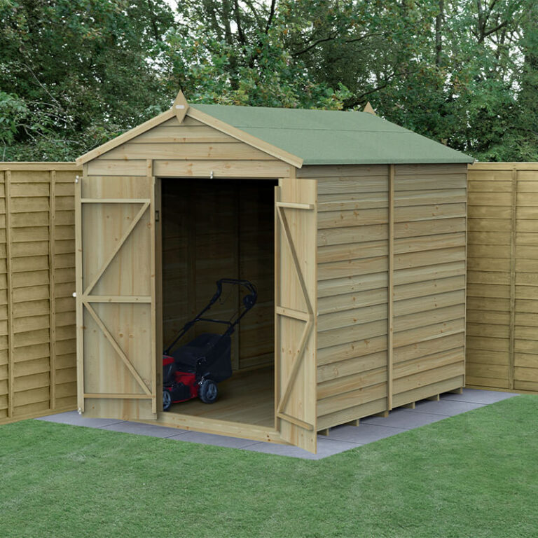 8' x 6' Forest 4Life 25yr Guarantee Overlap Pressure Treated Wooden Shed