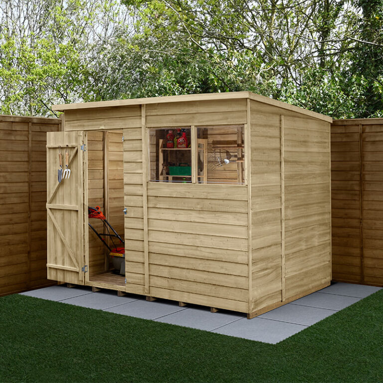 Forest 4Life 25yr Guarantee Overlap Pressure Treated Pent Wooden Shed