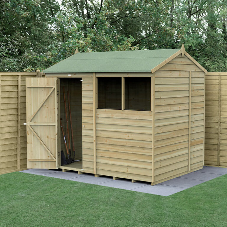 8' x 6' Forest 4Life Overlap Pressure Treated Reverse Apex Wooden Shed