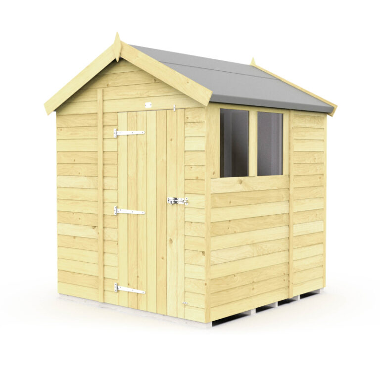 Holt 7' x 7' Pressure Treated Shiplap Modular Apex Shed with windows