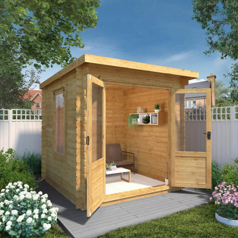 Adley 8' x 7' Wooden Shed with 1 window and pent roof design