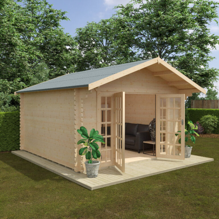 Redlands 4.2m x 4.2m St George Log Cabin with interlocking log design