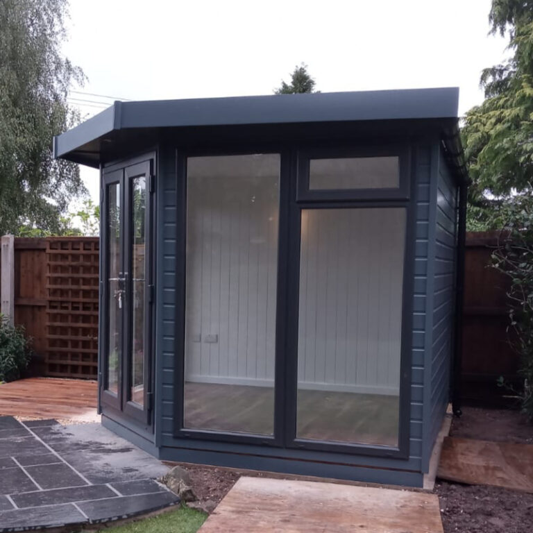 Bards 10' x 10' Oswald Bespoke Insulated Garden Room Painted - Front View