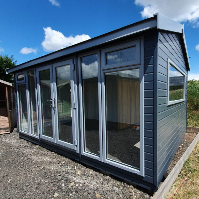 Bards 16' x 14' Portia Bespoke Insulated Garden Room Painted with UPVC windows