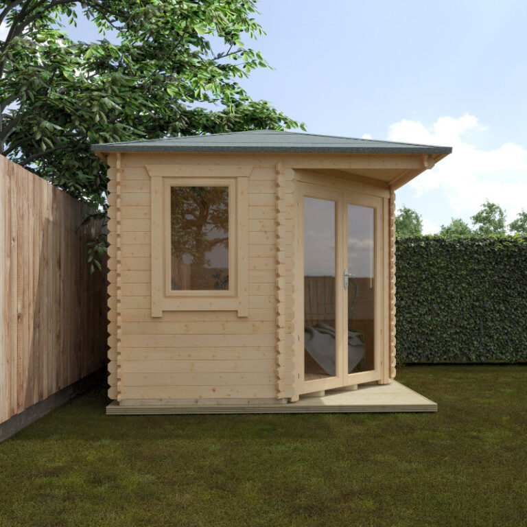 Redlands 3m x 3m Sunningdale Corner Log Cabin - Versatile Garden Space.