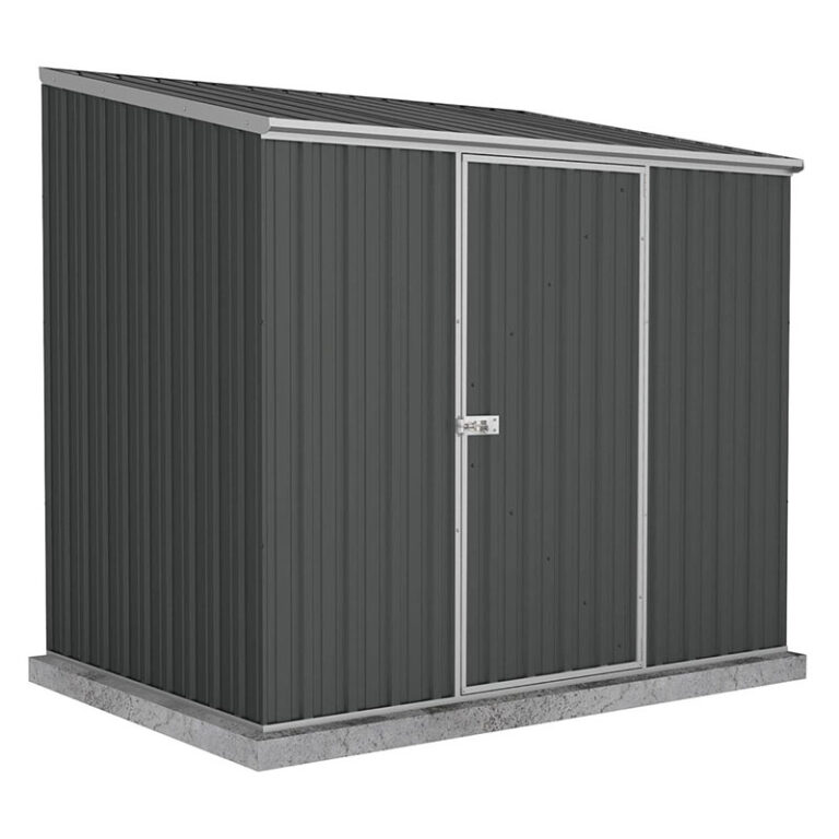 7'5 x 5' Absco Space Saver Pent Metal Shed Dark Grey with contemporary design